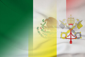 Mexico and Vatican state flag transborder relations  MEX