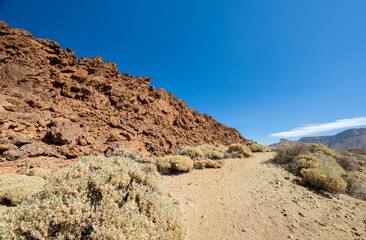 landscape of the Teide volcano