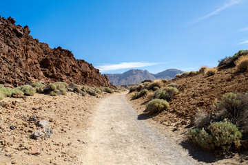 landscape of the Teide volcano