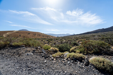 landscape of the Teide volcano