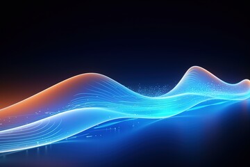 abstract futuristic background with pink blue glowing neon moving high speed wave lines and bokeh lights. Data transfer concept Fantastic wallpaper