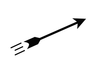 arrow speed icon on white background