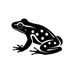 Black frog silhouette vector