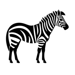 Black zebra silhouette vector