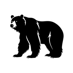 Black bear silhouette vector