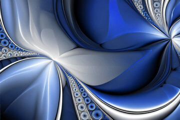 Blaues Fraktal Hintergrund mit Farbverlauf