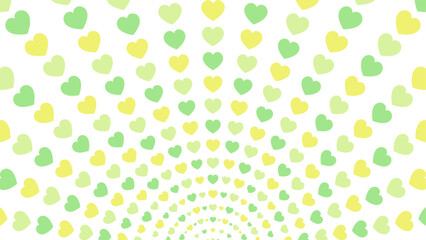 放射状に広がるハートの背景