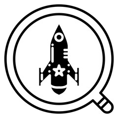Obraz premium search rocket