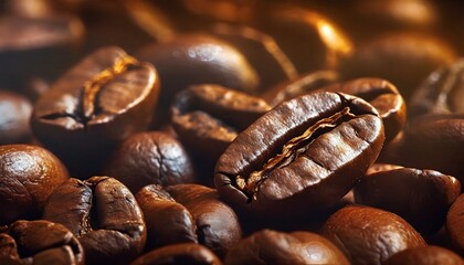 Macro shot of coffee beans