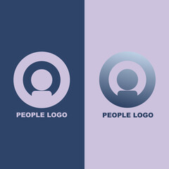 Logo design of person inside circle. good human service icon symbol, health check analysis logo element, technology