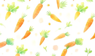 seamless pattern with carrots, Generative AI