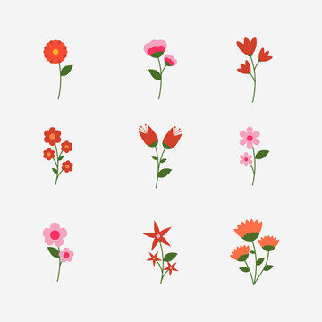 Cute floral icon vector illustration