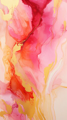 Fototapeta premium Alcohol Ink beautiful mixed Watercolor Splashes with gold veinging Watercolor Texture created with Generative Ai
