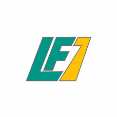 LF1 letter logo design vector