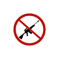 Vector illustration design of warning information logo icon no carrying weapons or warning no use of weapons in this area.
