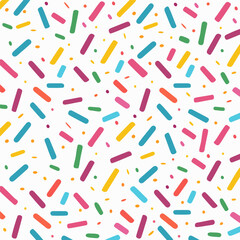 Creative minimalist style art background for children or trendy design with basic shapes. A vibrant and cheerful pattern with colorful geometric shapes on a white background.