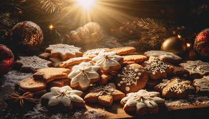 christmas tree and cookies