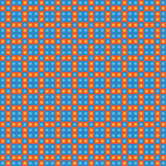 abstract geometric pattern in blue yellow and orange