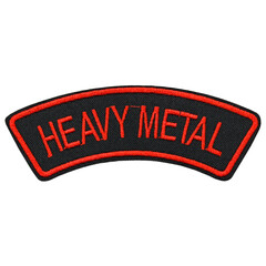 Heavy Metal embroidered patch. Accessory for rockers, metalheads, punks, goths.