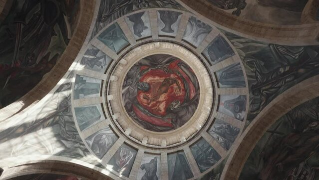 Museo Hospicio Caba&ntilde;as Museum - The Main Hall Hosts the Magnum Opus Frescoes of Muralist Painter Jos&eacute; Clemente Orozco Guadalajara, Mexico
