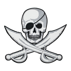 Skull and Bones Embroidered Patch. Jolly Roger. Pirate style. Punk Rock, Danger. Accessory for rockers, metalheads, punks, goths.