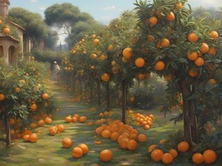 orange tree with oranges