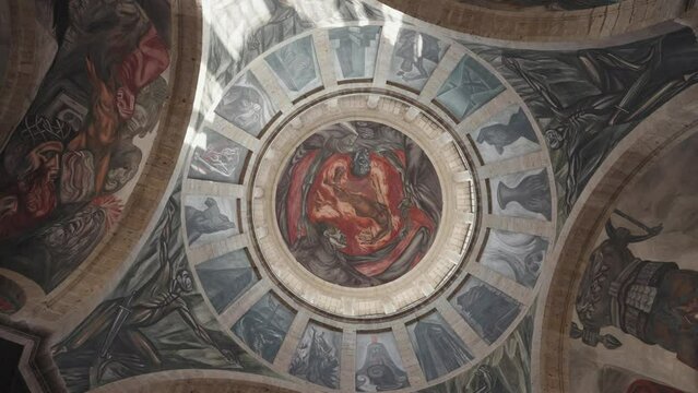Museo Hospicio Caba&ntilde;as Museum - The Main Hall Hosts the Magnum Opus Frescoes of Muralist Painter Jos&eacute; Clemente Orozco Guadalajara, Mexico