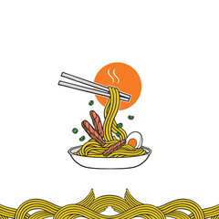 Asian beef noodles, noodle bowl
