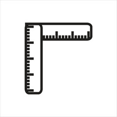 ruller vector icon line template