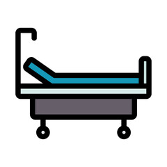 Hospital Bed Fill Icon