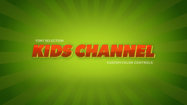 Kids Channel Text Style