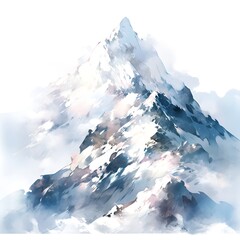 snow covered mountains in winter, Generative AI
