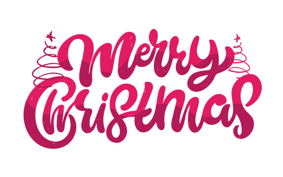 New year holiday greeting card. Merry Christmas and happy new year - cute postcard. Lettering label for poster, banner, web, sale, t-shirt design. 2024