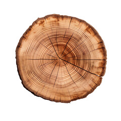 front view chestnut tree slice cookie isolated on a white transparent background 