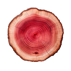 Obraz premium front view red elm tree slice cookie isolated on a white transparent background 