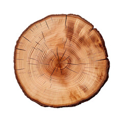 Fototapeta premium front view elm tree slice cookie isolated on a white transparent background 