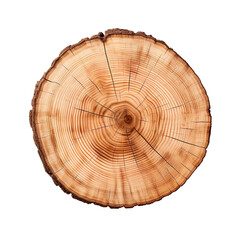 Obraz premium front view ash tree slice cookie isolated on a white transparent background 