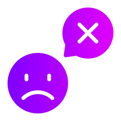 bad review gradient icon