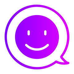 Fototapeta premium chat gradient icon