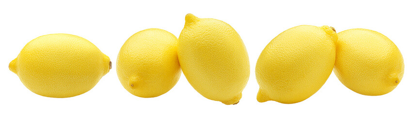 lemon isolated on white background, clipping path, full depth of field