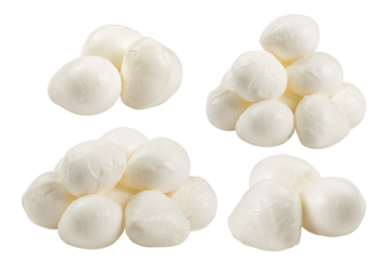 Mozzarella cheese isolated on white background, clipping path, full depth of field