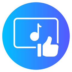 music gradient icon