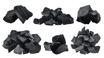 Coal isolated on white background, full depth of field, clipping path