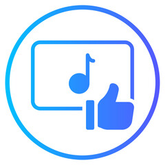 music gradient icon