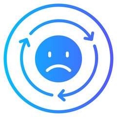 sad gradient icon