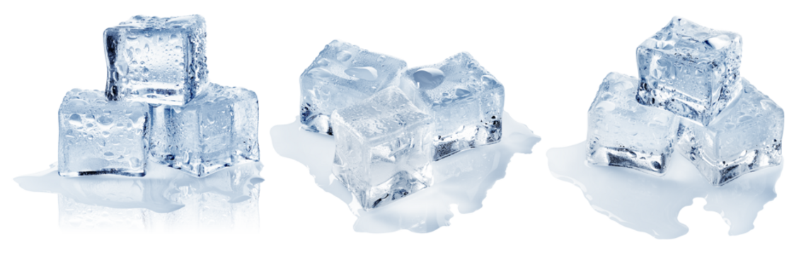 ice cube, isolated on white background, clipping path, full depth of field