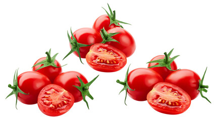 Tomato Cherry isolated on white background, clipping path, full depth of field
