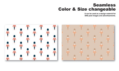 おもちゃの兵隊をモチーフにした背景パターン、シームレス、グラフィック素材