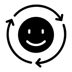 smile glyph icon