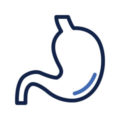 Stomach Outline 2 Color Icon